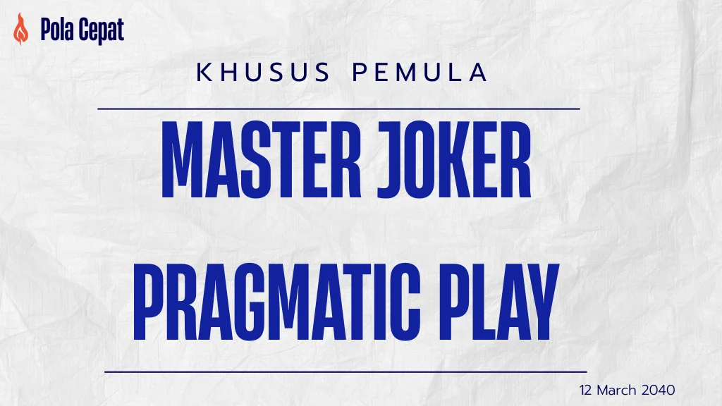 Master Joker Pragmatic Play - megaplay777.id